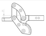 3" Clear Anodized Finish Rhino Hitch with 10" Drop 16K