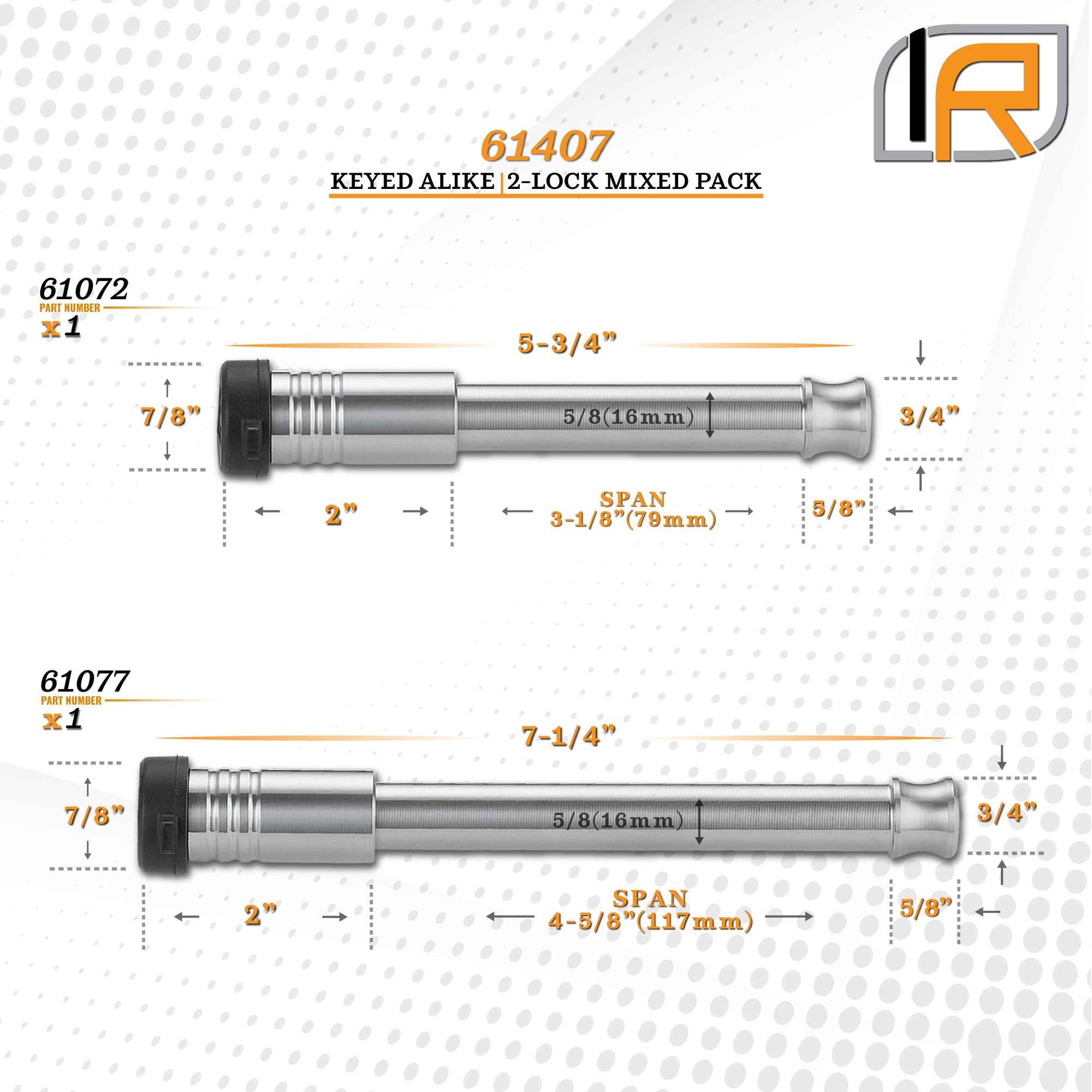 InfiniteRule Locking Pins 5/8" Shank 14,000 Lb Hitch