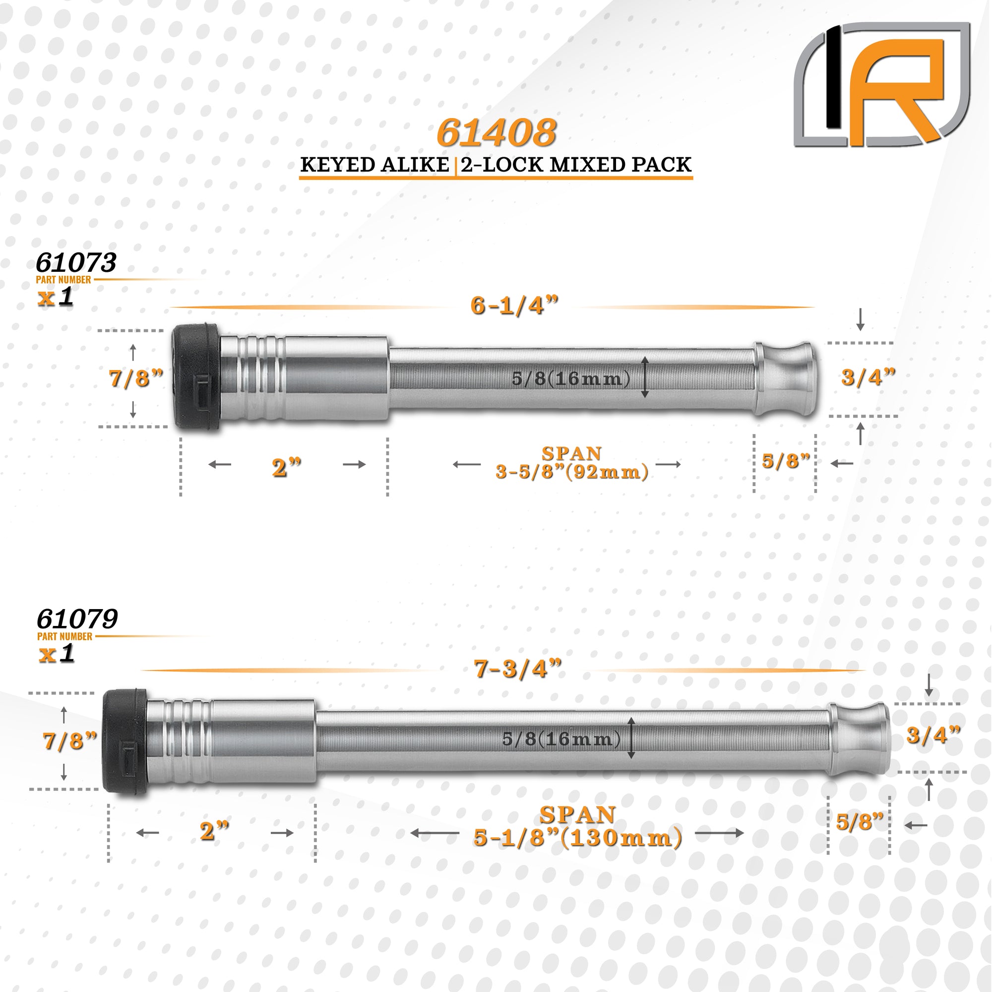 InfiniteRule Locking Pins 5/8" Shank 16,000 Lb Hitch